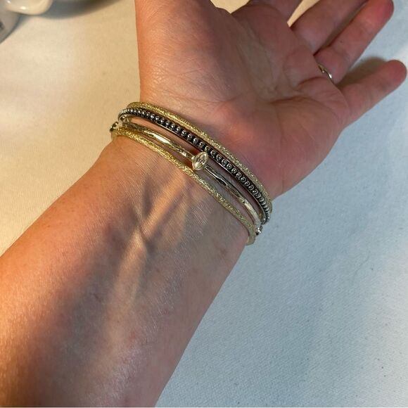 Gold and Silver bangle bracelets - Picture 6 of 6